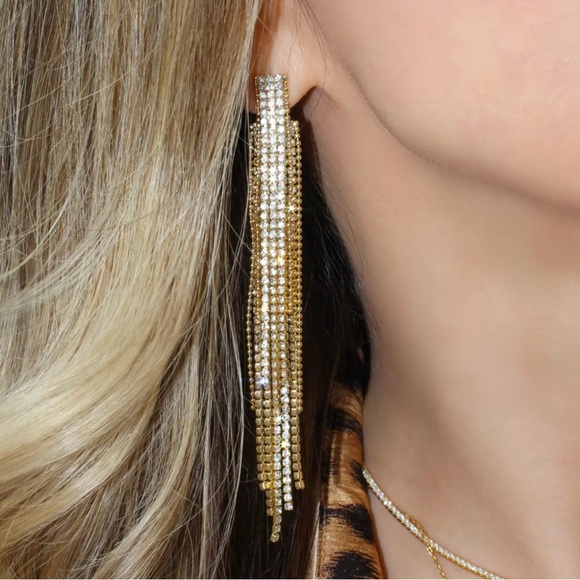 Jackie Mack Elegant Gold and Silver Tassel Earrings - Picture 1 of 9